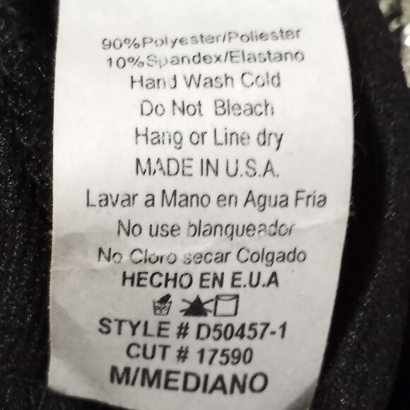 TRAC BLACK GOLD DEEP PLUNGE NECK AND BACK WOMEN SIZE M - Picture 2 of 9